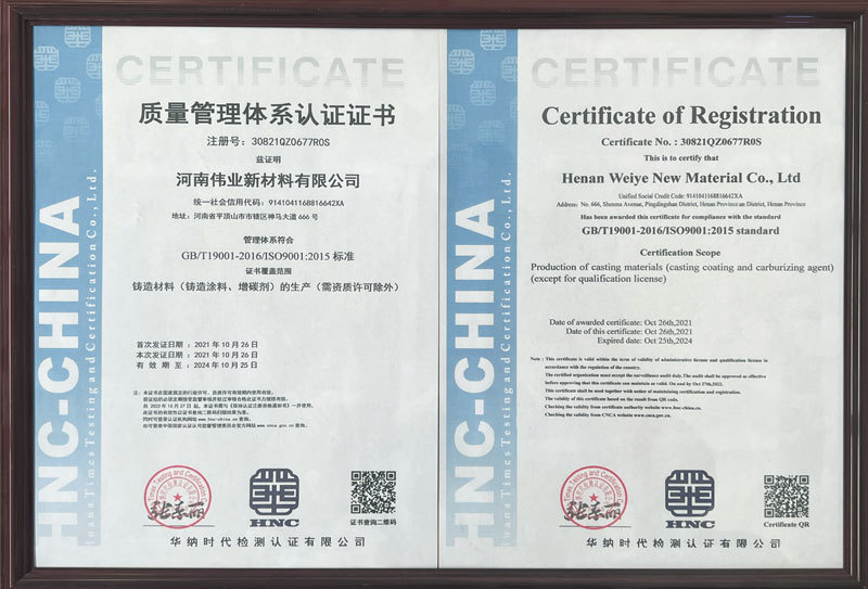 ISO9001:2015 Certificate