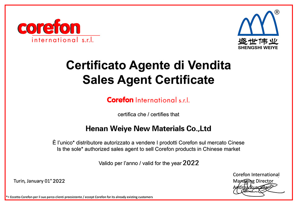 Italian Coating Agency Certificate